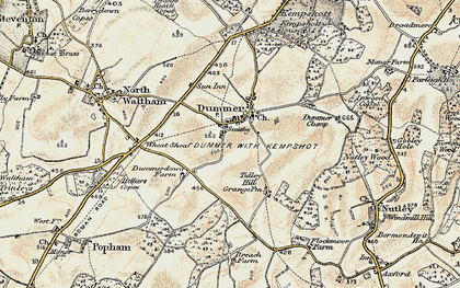 Old map of Dummer in 1897-1900