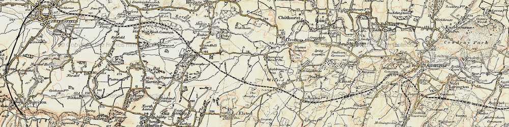 Old map of Dumpford in 1897-1900