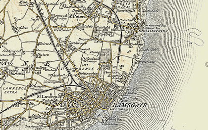 Old map of Dumpton in 1898-1899