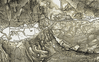 Old map of Allt Strath Fionan in 1906-1908