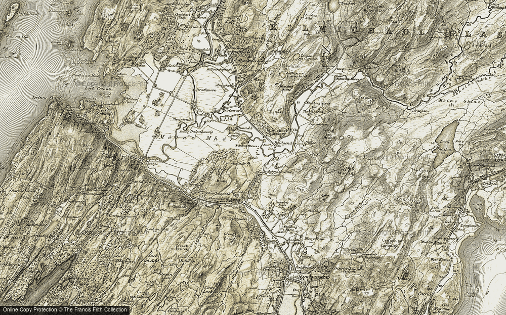 Old Map of Dunamuck, 1906-1907 in 1906-1907