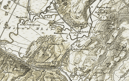 Old map of Dunamuck in 1906-1907