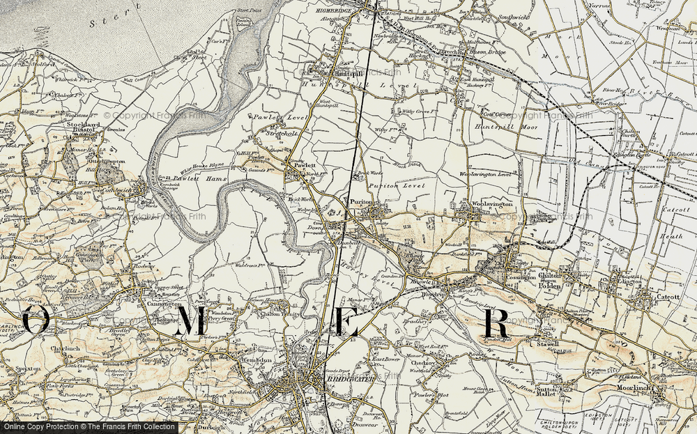 Old Map of Dunball, 1898-1900 in 1898-1900