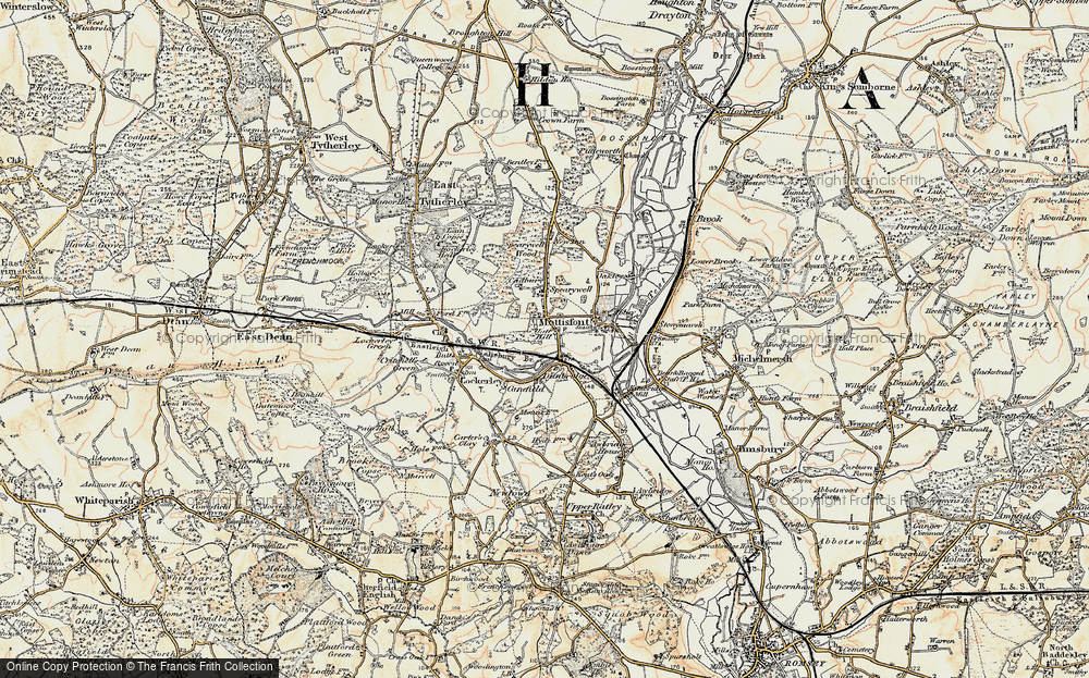 Old Map of Dunbridge, 1897-1900 in 1897-1900