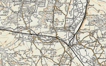 Old map of Dunbridge in 1897-1900