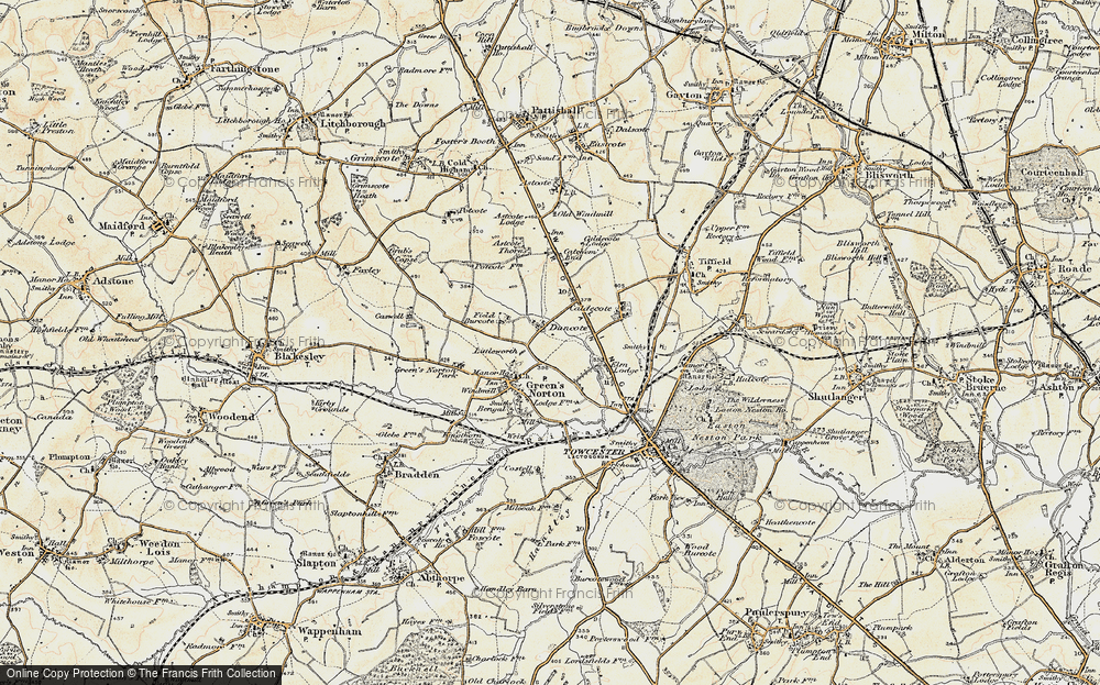 Old Map of Duncote, 1898-1901 in 1898-1901