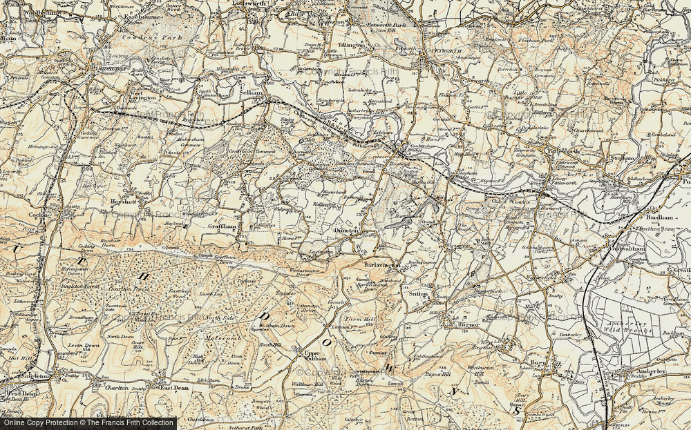 Old Map of Historic Map covering Lavington Common in 1897-1900