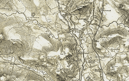 Old map of Dundeugh in 1904-1905
