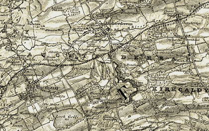 Old map of Dundonald in 1903-1908