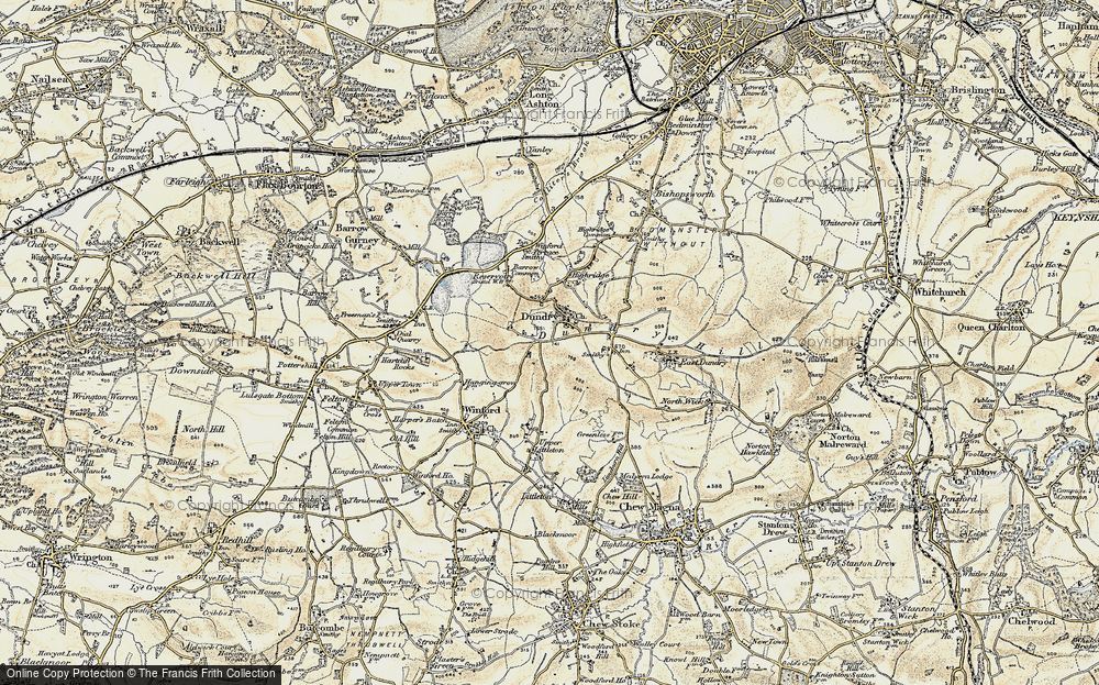Old Map of Dundry, 1899 in 1899