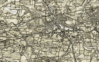 Old map of Dundyvan in 1904-1905