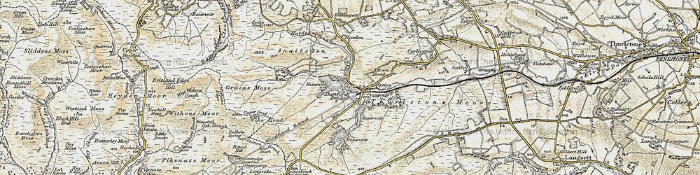 Old map of Winscar Resr in 1903