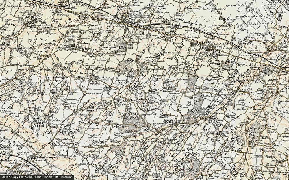 Old Map of Dungate, 1897-1898 in 1897-1898