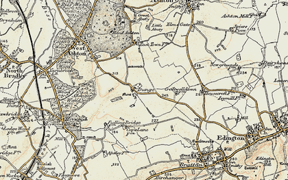 Old map of Dunge in 1898-1899