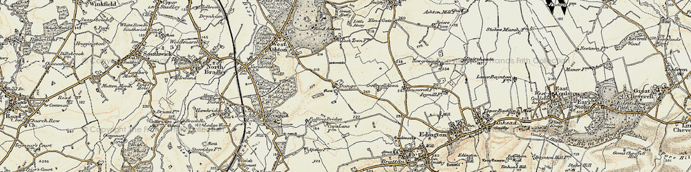 Old map of Dunge in 1898-1899