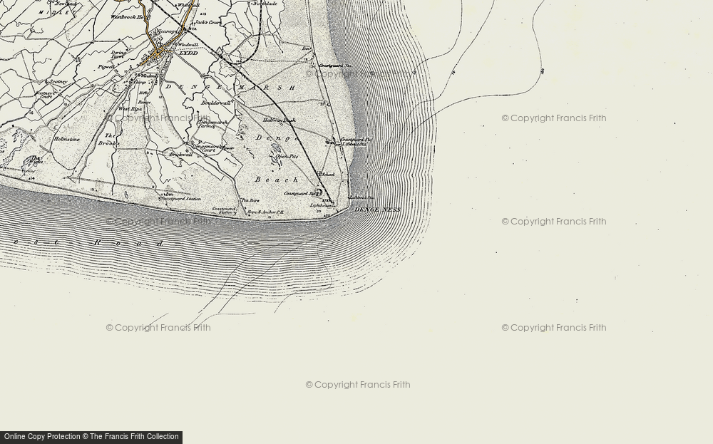 Old Map of Dungeness, 1898 in 1898