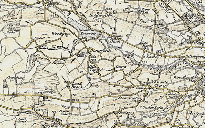Old map of Dungworth in 1903