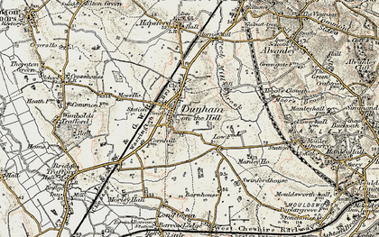 Old map of Dunham-on-the-Hill in 1902-1903