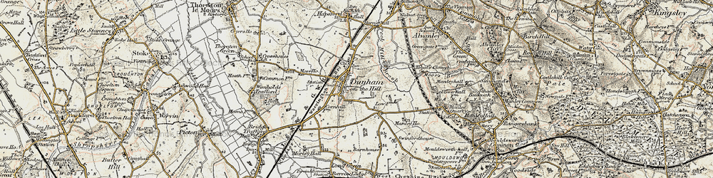 Old map of Dunham-on-the-Hill in 1902-1903