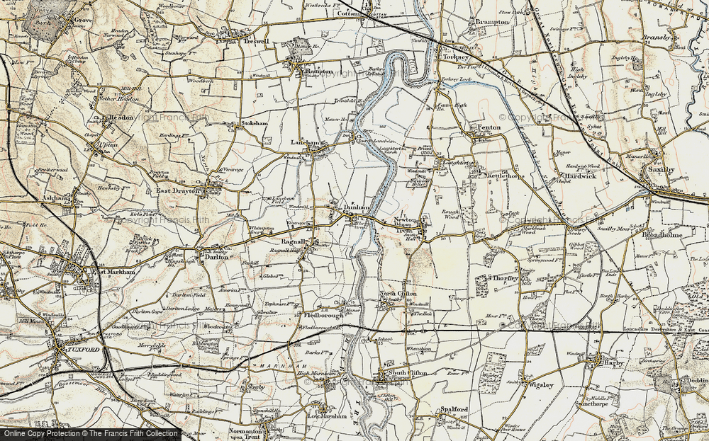 Old Map of Dunham on Trent, 1902-1903 in 1902-1903