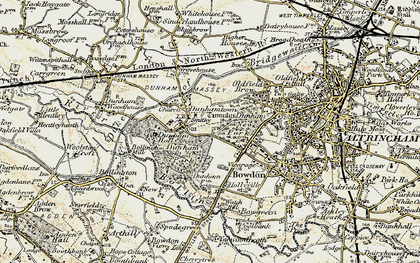 Old map of Dunham Town in 1903