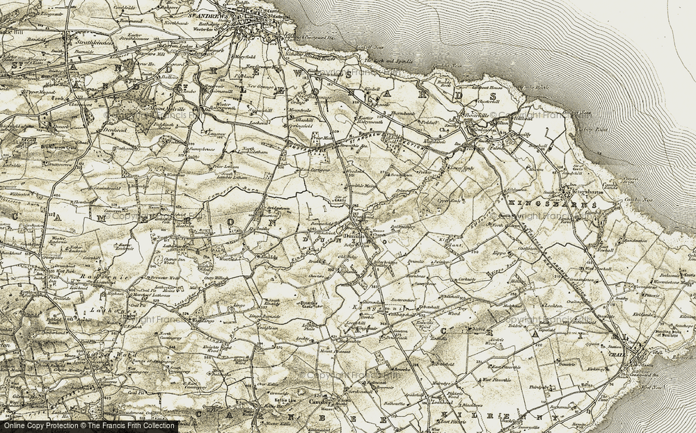 Old Map of Dunino, 1906-1908 in 1906-1908