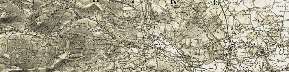 Old map of Braes in 1904-1907