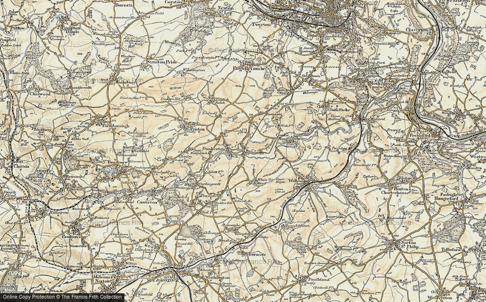 Old Map of Dunkerton, 1898-1899 in 1898-1899