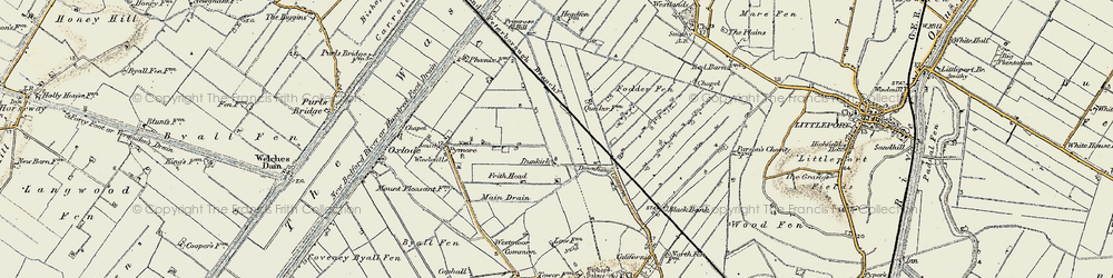 Old map of Dunkirk in 1901