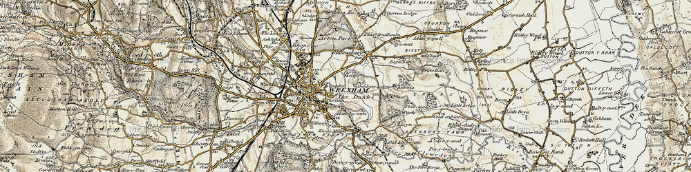 Old map of Dunks, The in 1902