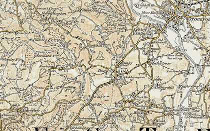 Old map of Areley Wood in 1901-1902