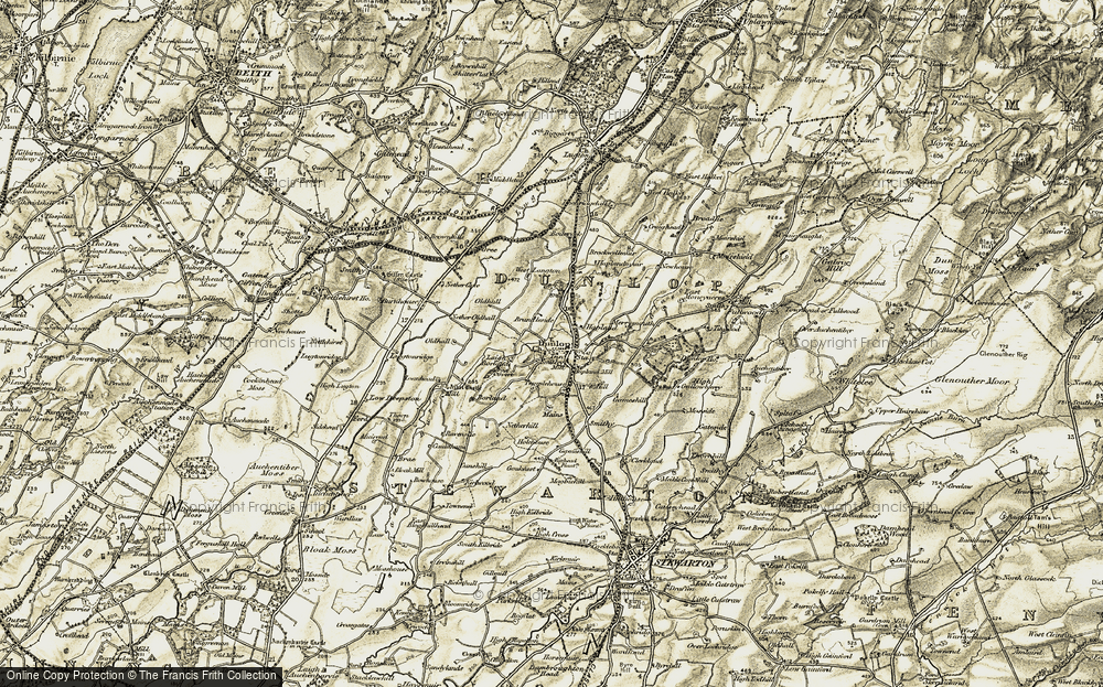 Old Map of Historic Map covering Brandleside in 1905-1906