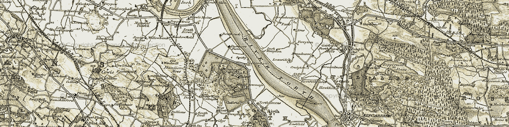 Old map of Dunmore in 1904-1906