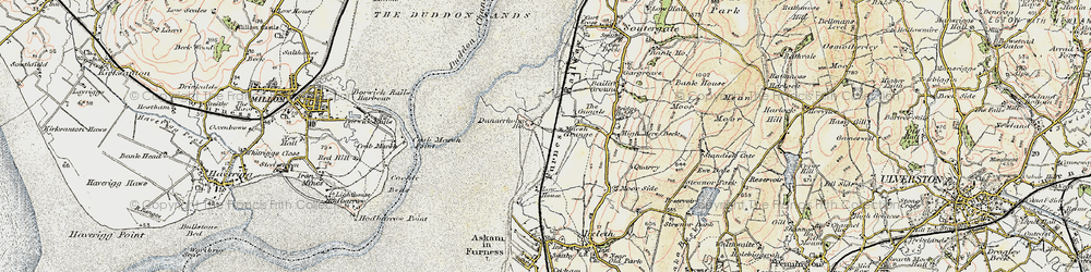Old map of Dunnerholme in 1903-1904
