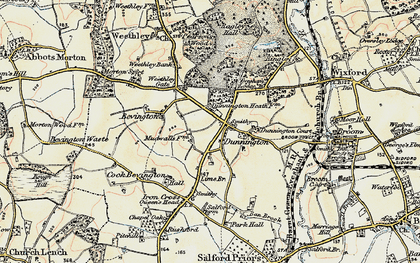 Old map of Evesham Lodge in 1899-1901