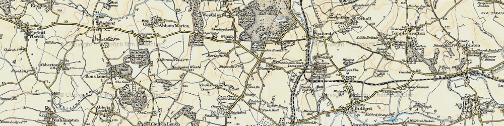 Old map of Evesham Lodge in 1899-1901