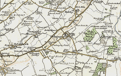 Old map of Dunnington in 1903