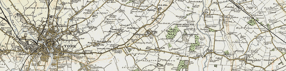 Old map of Dunnington in 1903