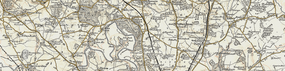 Old map of Dunnsheath in 1902
