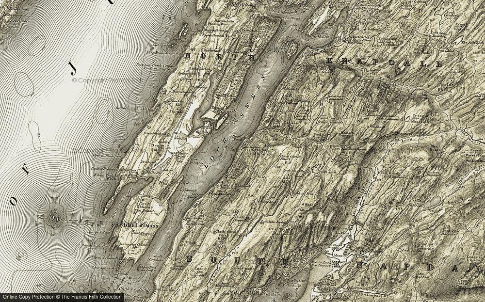 Old Map of Dunrostan, 1905-1907 in 1905-1907