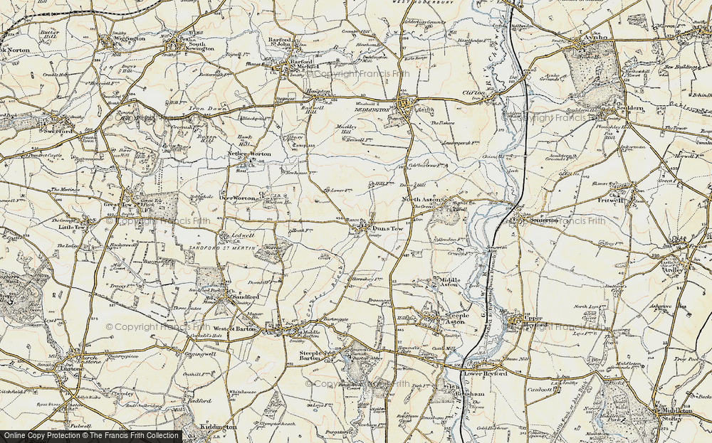 Old Map of Duns Tew, 1898-1899 in 1898-1899