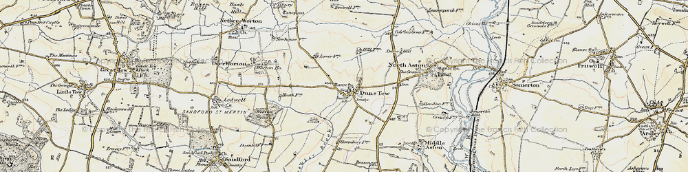 Old map of Duns Tew in 1898-1899