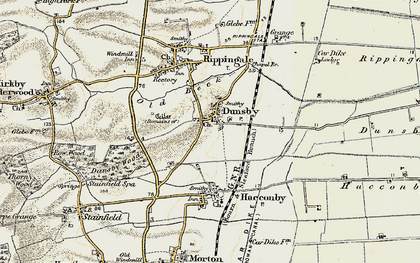 Old map of Dunsby in 1902-1903