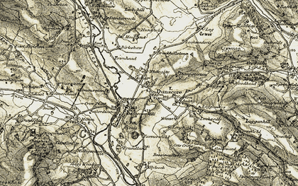 Old map of Brockhill Stone in 1904-1905