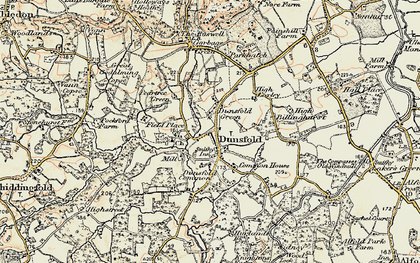 Old map of Dunsfold in 1897-1909