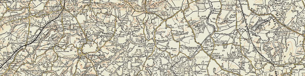Old map of Dunsfold Green in 1897-1909
