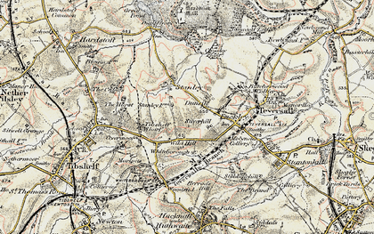 Old map of Dunsill in 1902-1903