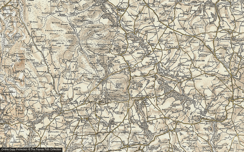 Old Map of Dunslea, 1900 in 1900