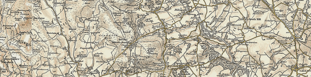 Old map of Dunslea in 1900