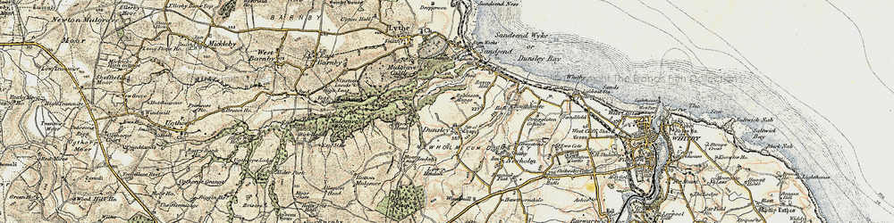 Old map of Dunsley in 1903-1904